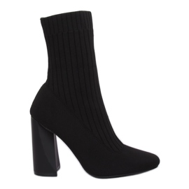 Svart X8037 Svarta strumpbyxor gul