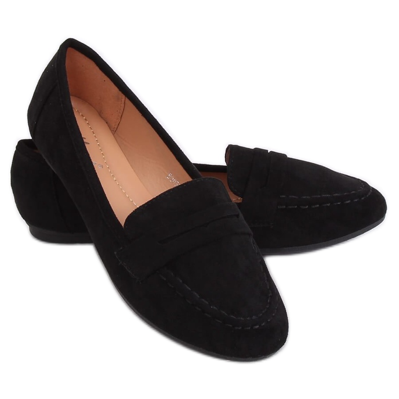 Svarta damloafers B2030 Svart