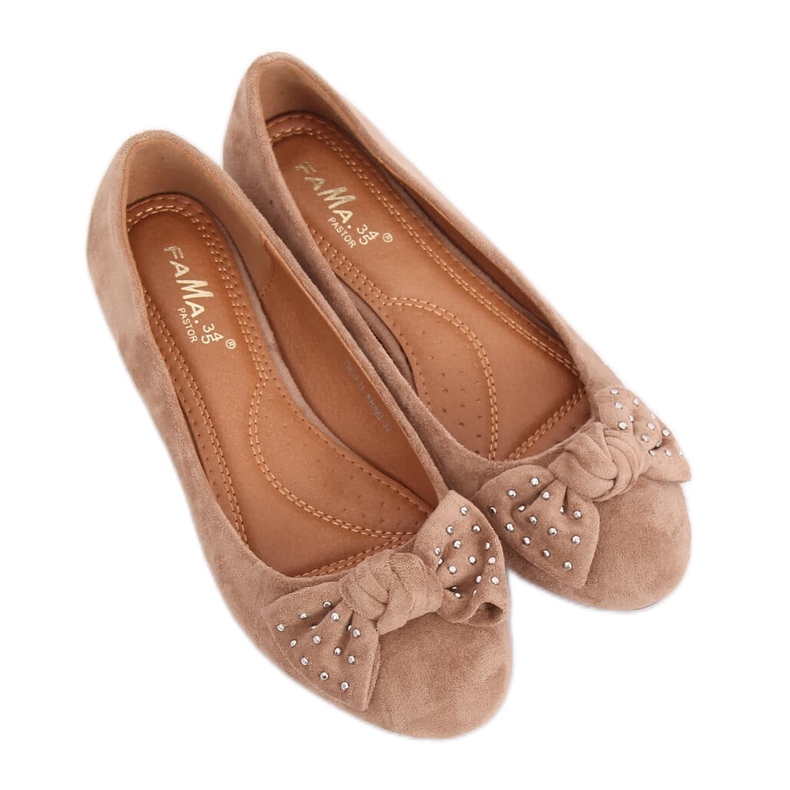 Beige ballerinor FM217-13 Khaki