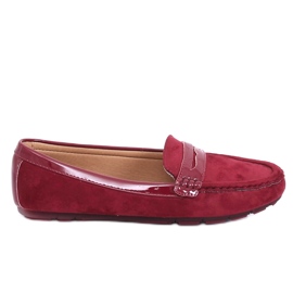 Burgundy loafers för kvinnor FM2958-3 Vin röd