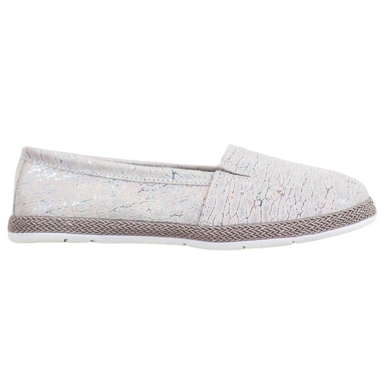 Goodin Läderballerinor med Holo -effekt grå