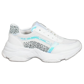 SHELOVET Sneakers med Holo -effekt vit