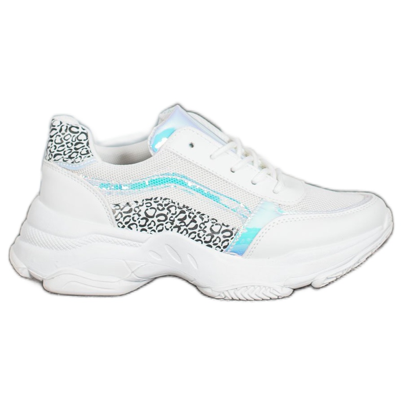 SHELOVET Sneakers med Holo -effekt vit