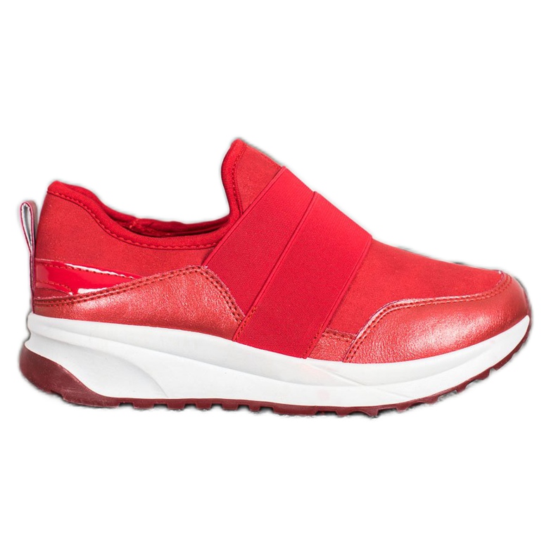 SHELOVET Slip-on skor på plattformen röd