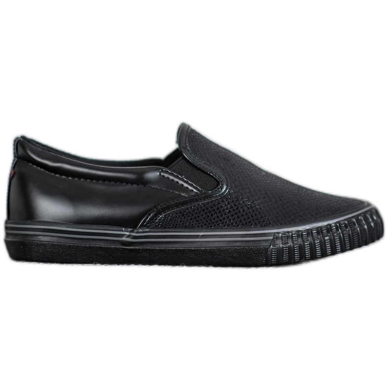Svart Slip On Sneakers