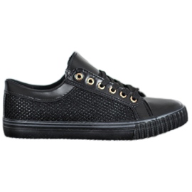 Muto Svarta sneakers med mesh
