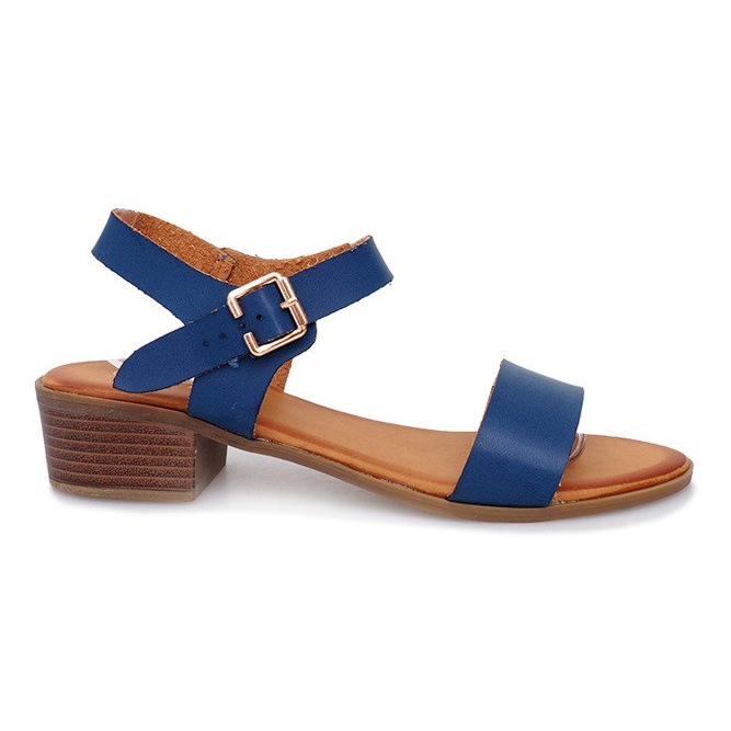 Victorville blå sandaler med höga klackar