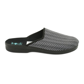 Tofflor herr tofflor Adanex 25147 fiskbens svart grå