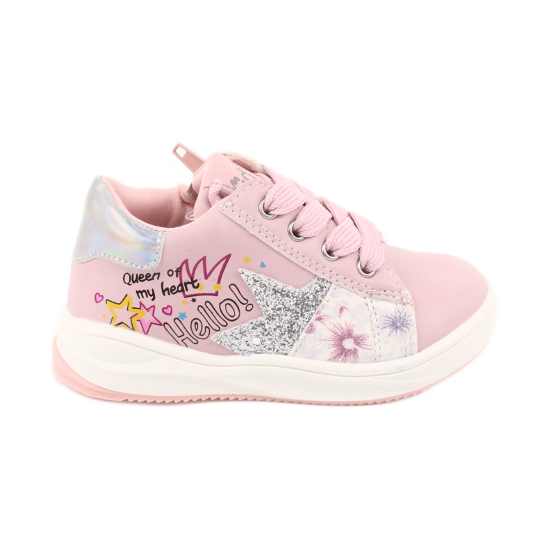 American Club GC15 stjärniga sportskor för tjejer rosa grå