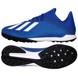 Adidas X 19.3 Tf M EG7155 fotbollsskor blå blå