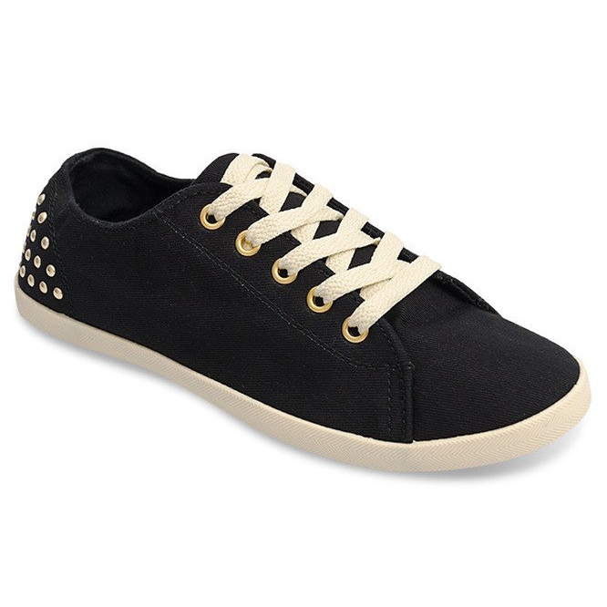 Cloth Sneakers With Studs VB67 Black svart