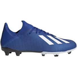Adidas X 19.3 Fg M EG7130 fotbollsskor blå blå