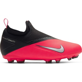 Nike Phantom Vsn 2 Academy Df FG / MG Jr CD4059-606 fotbollsskor röd flerfärgad