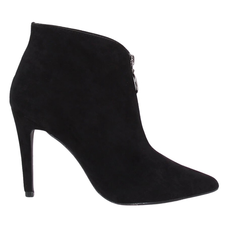 Svarta stövlar på en nål svart A3-029 Svart