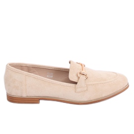 Dambeige loafers T355P Beige