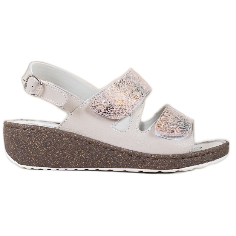 Goodin Bekväma lädersandaler mångfärgad