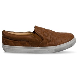 Quiltad Slip On Slip On 9033 Camel brun