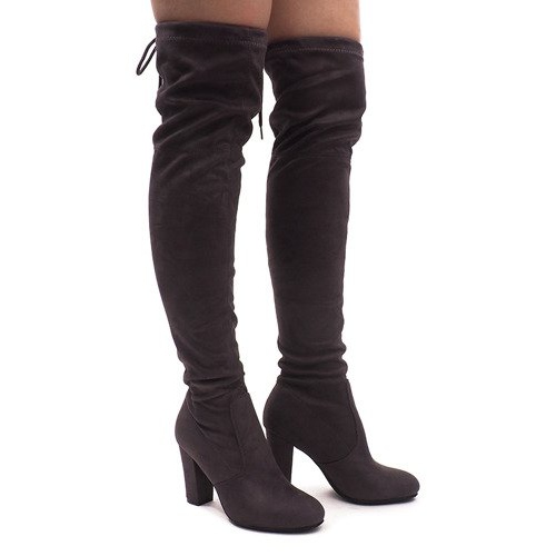 Mocka stövlar på polen 6221-2 Grå