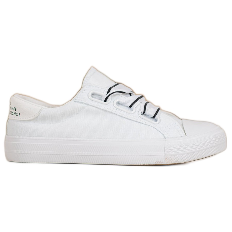 SHELOVET Bekväma textilskor vit