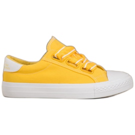 SHELOVET Bekväma textilskor gul