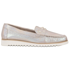 Sergio Leone Loafers med pärlor gyllene