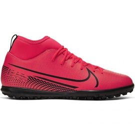 Nike Mercurial Superfly 7 Club Tf Jr AT8156-606 fotbollsskor röd röd