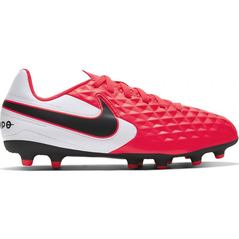 Nike Tiempo Legend 8 Club FG / MG Jr AT5881-606 fotbollsskor röd apelsiner och röda