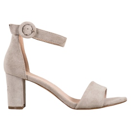 Evento Klassiska högklackade sandaler grå