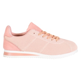 SHELOVET Knutna skor på plattformen orange rosa