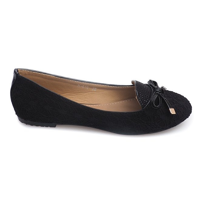 Lace Ballerinas 616 Svart
