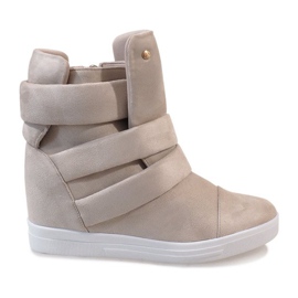 Beige wedge sneakers H6508-8