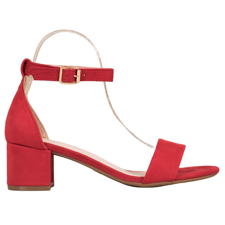 Evento Klassiska sandaler på låga klackar röd