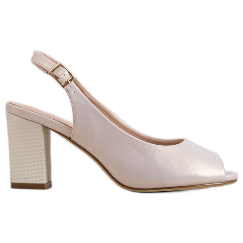 Sergio Leone Eleganta sandaler med öppen tå brun