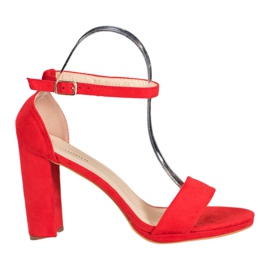 Goodin Sandaler i mocka på en bar röd