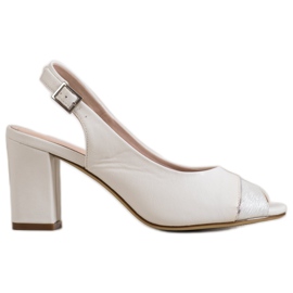 Sergio Leone Sandaler med öppen tå vit