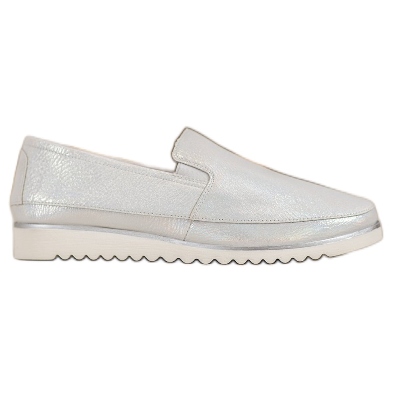 Sergio Leone Silver Slip On skor grå