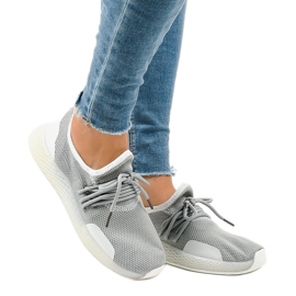 Grå kvinnors sportskor B-6851