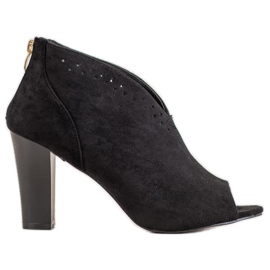 Open Toe VINCEZA stövlar svart