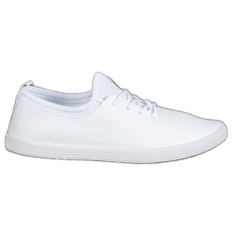 SHELOVET Lätta sneakers med ekoläder vit