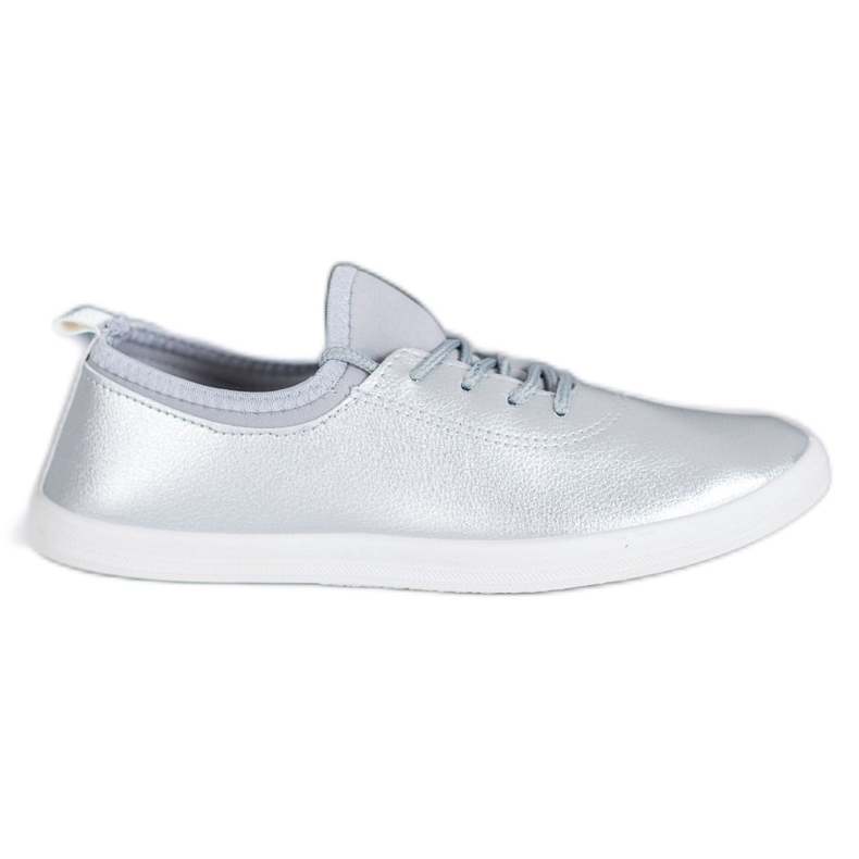 SHELOVET Lätta sneakers med ekoläder grå