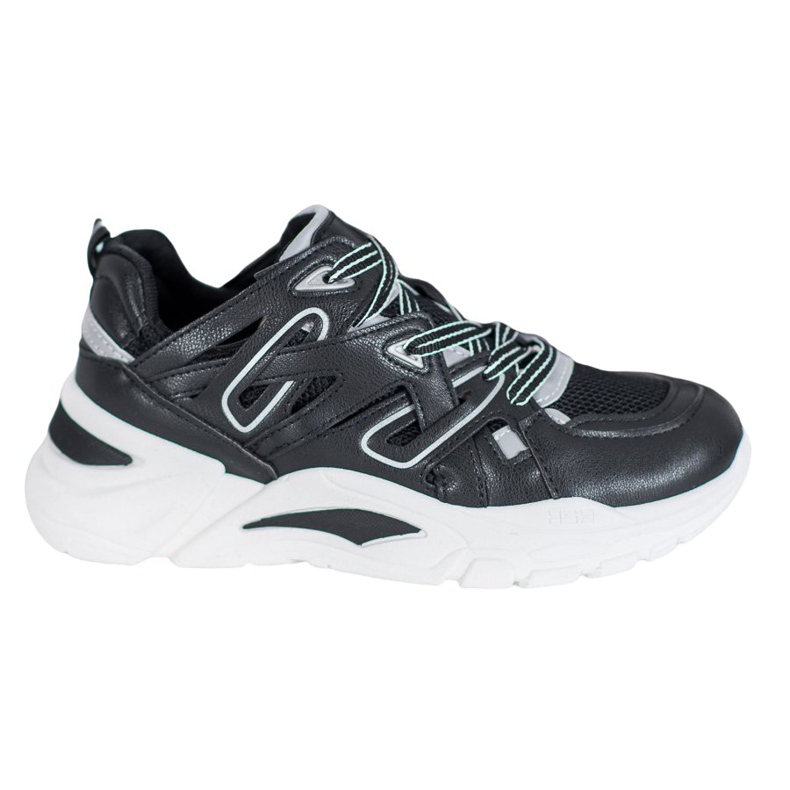 Small Swan Bekväma Eco Leather Sneakers svart