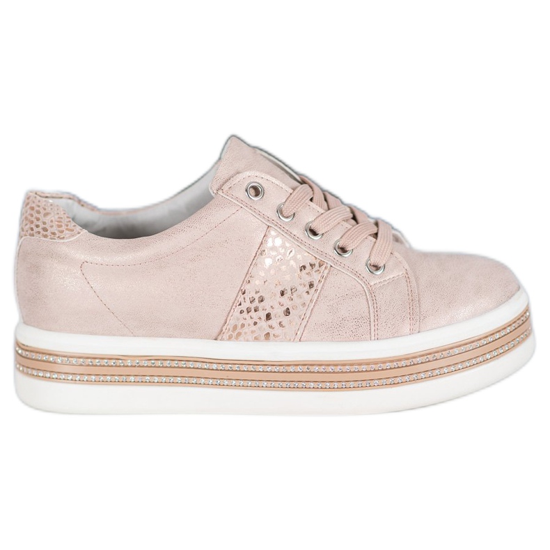 Bestelle Sneakers Med Cubic Zirconia rosa