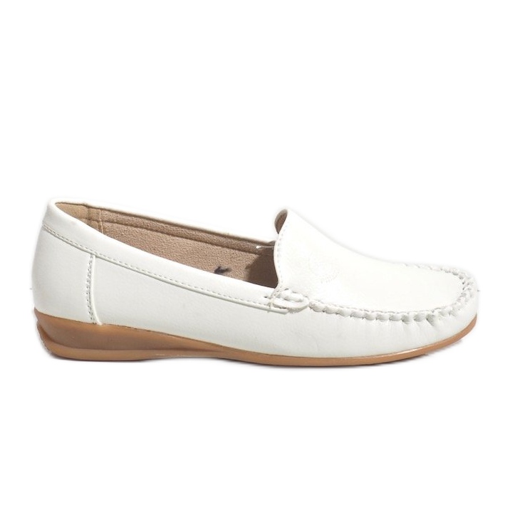 White wedge loafers 8-01 vit