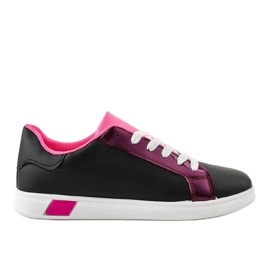 Svarta sneakers W-3116 rosa