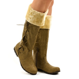 Bruna, isolerade platta stövlar AF1151