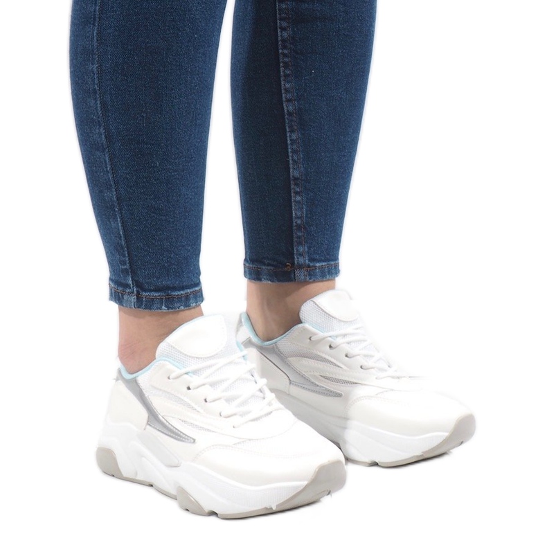 Vita sportskor SX001-6 blå