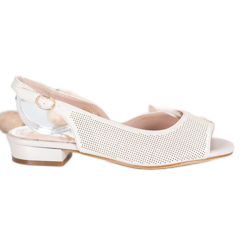 Sergio Leone Openwork sandaler på låga klackar gul