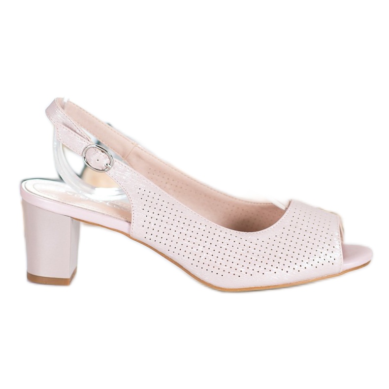 Sergio Leone Openwork sandaler på en bar rosa