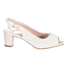 Sergio Leone Openwork sandaler på en bar gul