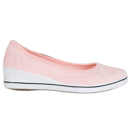 Super Me Openwork Ballerina On Wedge rosa